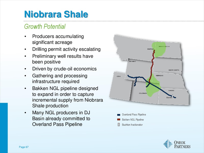 THE AGA FINANCIAL FORUM MAY – Oneok Inc. – slide 66