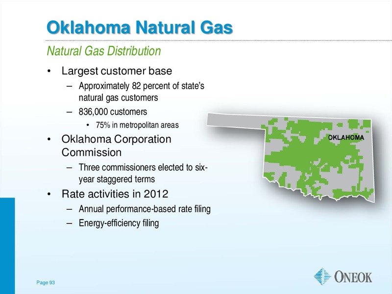 CITI 2012 POWER AND GAS CONFERENCE – Oneok Inc. – slide 92