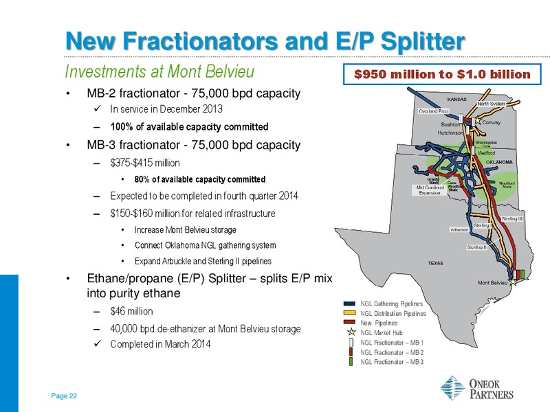 WELLS FARGO KICK THE TIRES HOUSTON – Oneok Inc. – slide 21