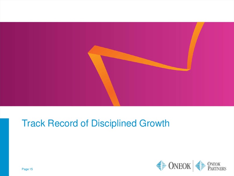 TUOHY BROTHERS ANNUAL ENERGY CONFERENCE – Oneok Inc. – slide 14