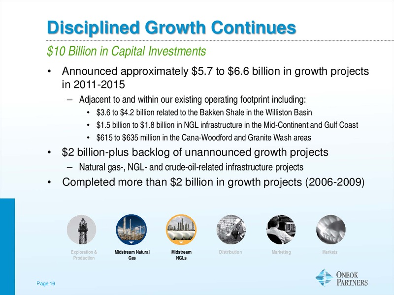 TUOHY BROTHERS ANNUAL ENERGY CONFERENCE – Oneok Inc. – slide 15