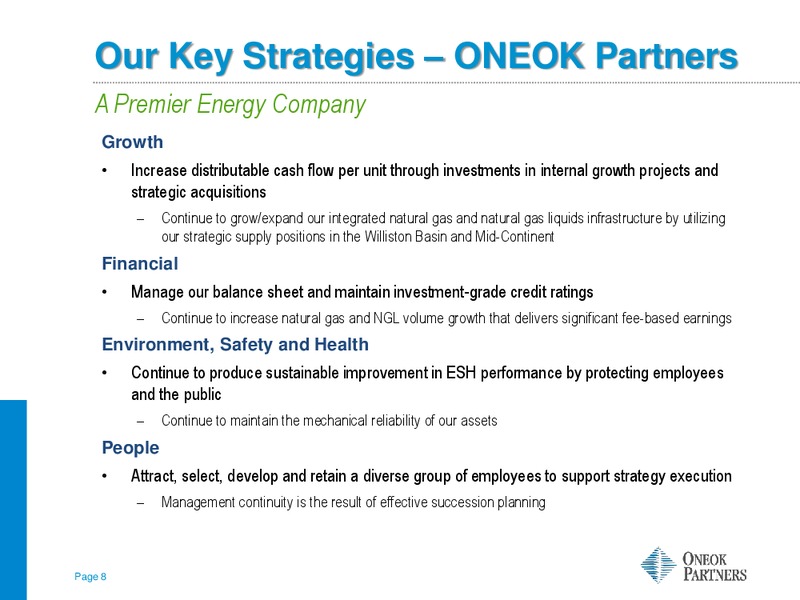 BARCLAYS CEO ENERGY CONFERENCE – Oneok Inc. – slide 7