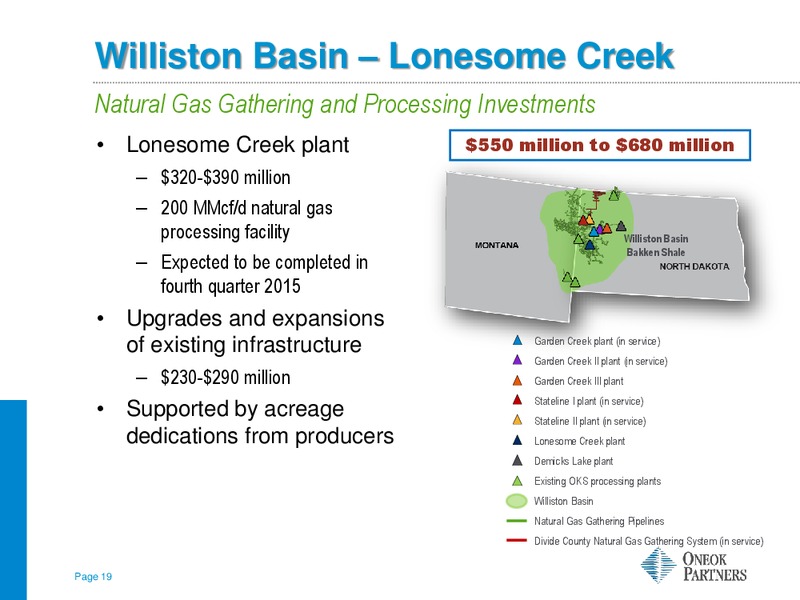 BARCLAYS CEO ENERGY CONFERENCE – Oneok Inc. – slide 18