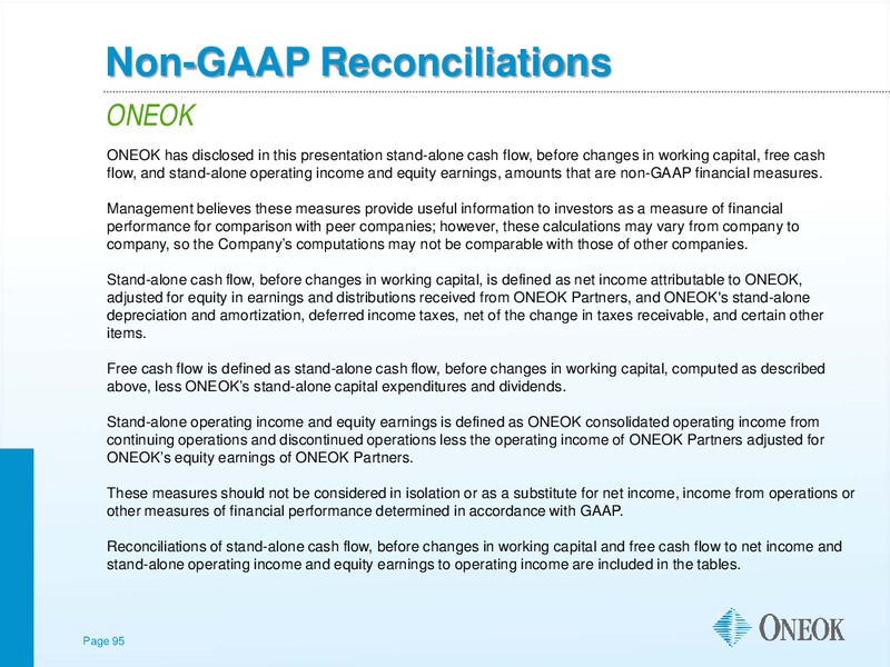 BARCLAYS CAPITAL CEO ENERGY CONFERENCE – Oneok Inc. – slide 94