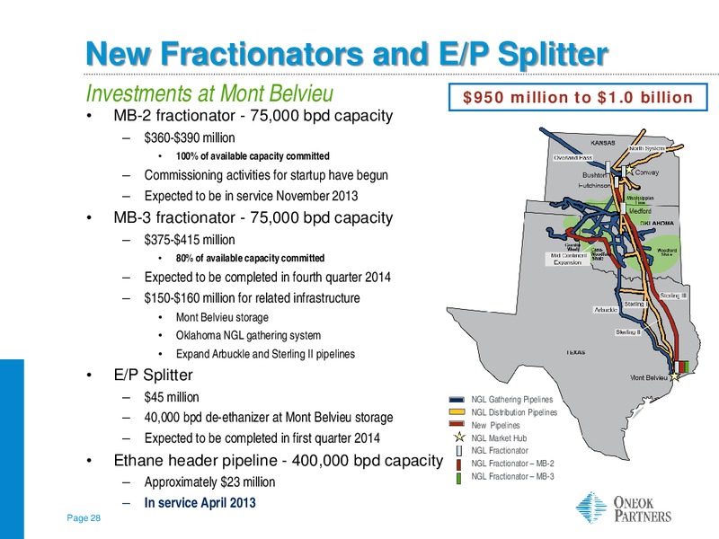 BARCLAYS CAPITAL CEO ENERGY POWER CONFERENCE – Oneok Inc. – slide 27