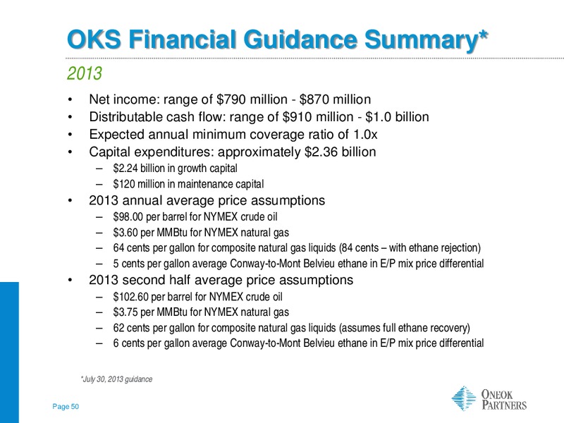 BARCLAYS CAPITAL CEO ENERGY POWER CONFERENCE – Oneok Inc. – slide 49