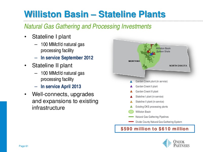 BARCLAYS CAPITAL CEO ENERGY POWER CONFERENCE – Oneok Inc. – slide 60