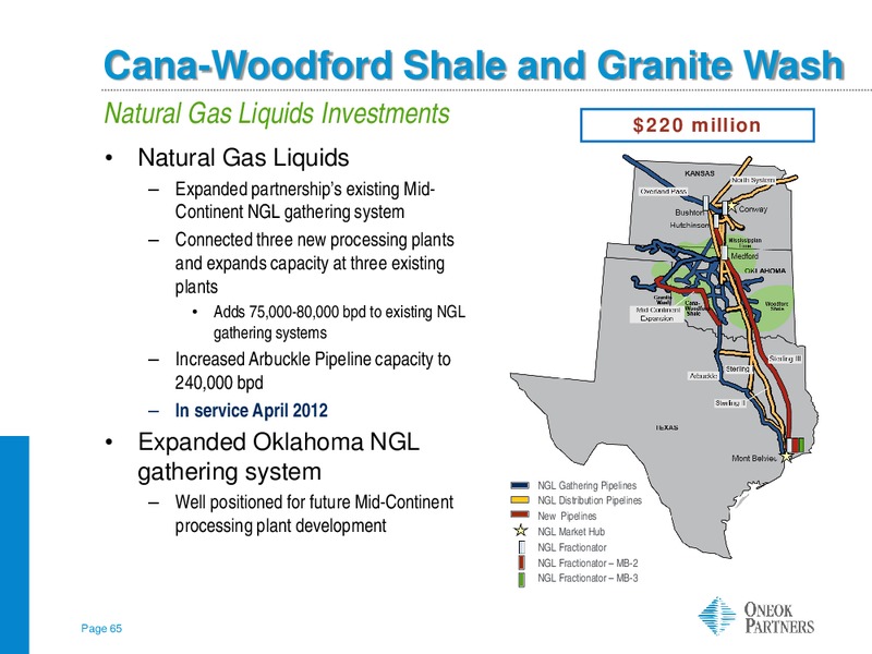 BARCLAYS CAPITAL CEO ENERGY POWER CONFERENCE – Oneok Inc. – slide 64