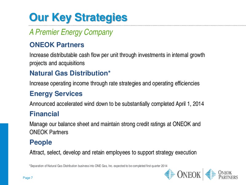 INVESTOR UPDATE – Oneok Partners, L.P. – slide 6