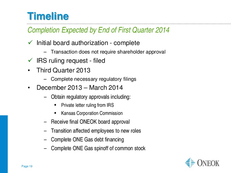 INVESTOR UPDATE – Oneok Partners, L.P. – slide 18