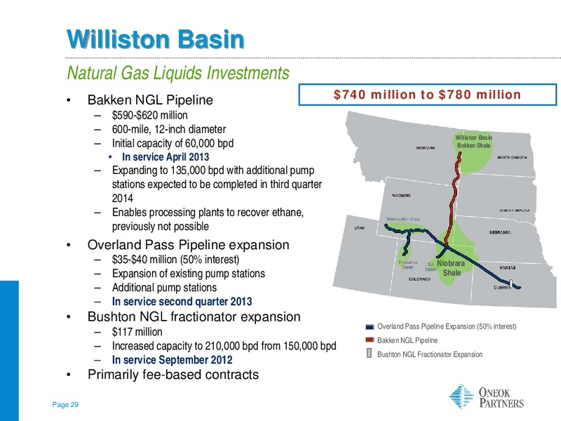 INVESTOR UPDATE – Oneok Partners, L.P. – slide 28