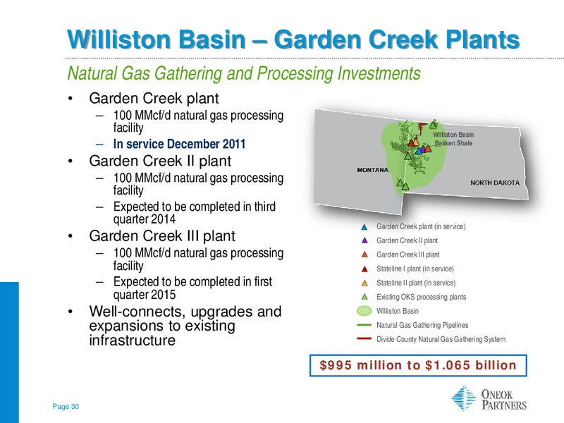 INVESTOR UPDATE – Oneok Partners, L.P. – slide 29