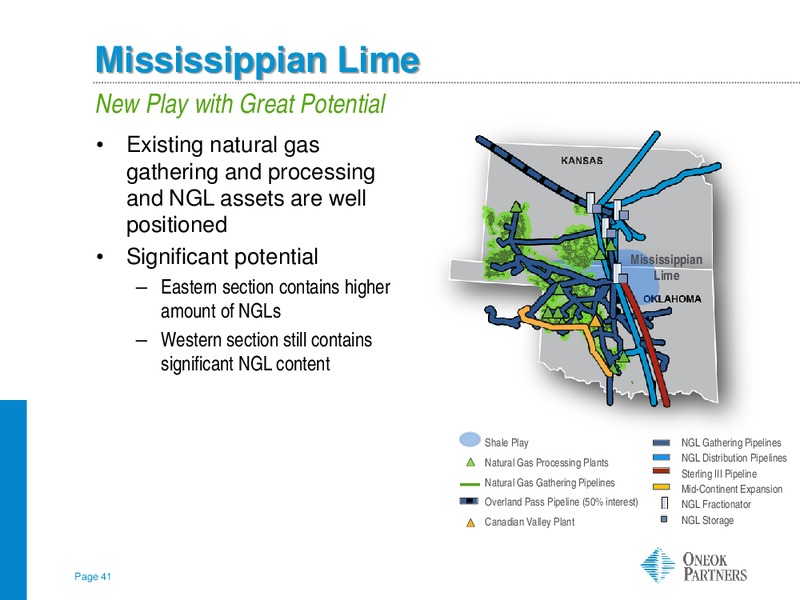 INVESTOR UPDATE – Oneok Partners, L.P. – slide 40