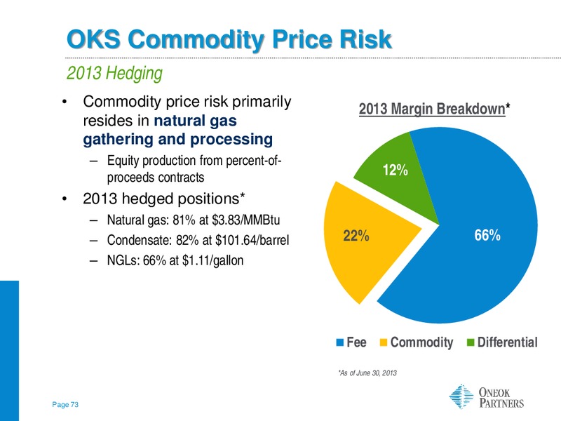 INVESTOR UPDATE – Oneok Partners, L.P. – slide 72