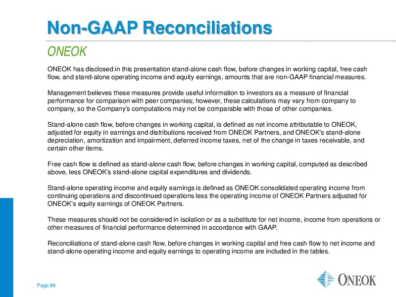 INVESTOR UPDATE – Oneok Partners, L.P. – slide 88