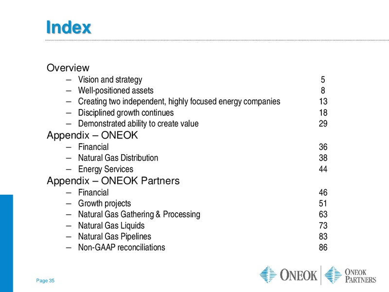 JEFFERIES GLOBAL ENERGY CONFERENCE – Oneok Inc. – slide 34