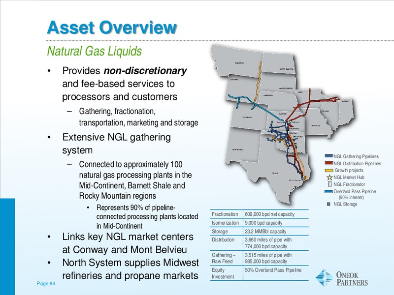 MORGAN STANLEY GLOBAL COMMODITIES CONFERENCE – Oneok Inc. – slide 83