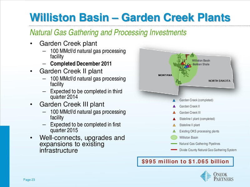 Morgan Stanley Midstream MLP and Diversified Natural Gas Corporate Access Day – Oneok Inc. – slide 22