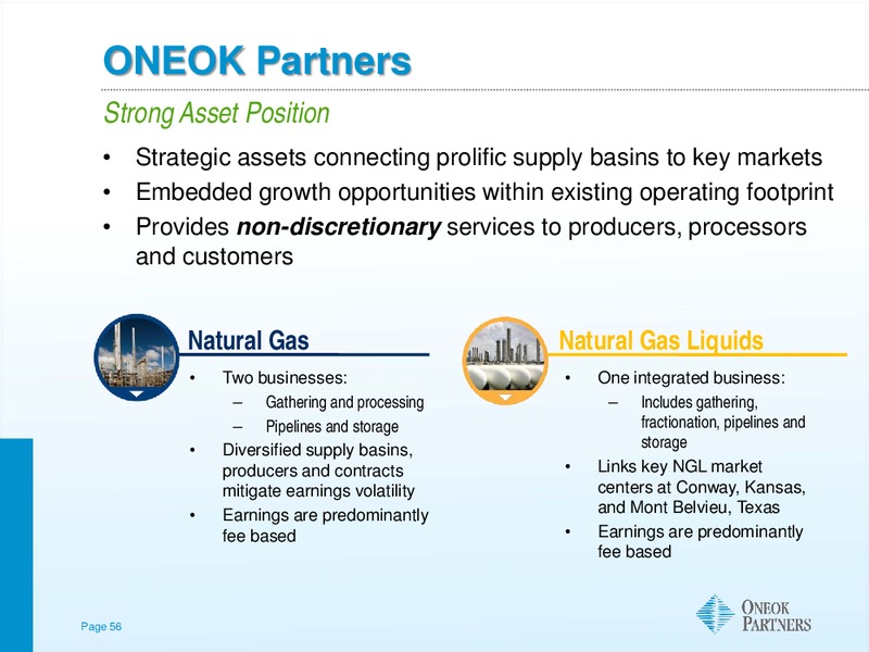 Morgan Stanley MLP Diversified Natural Gas Corporate Access Day – Oneok Inc. – slide 55