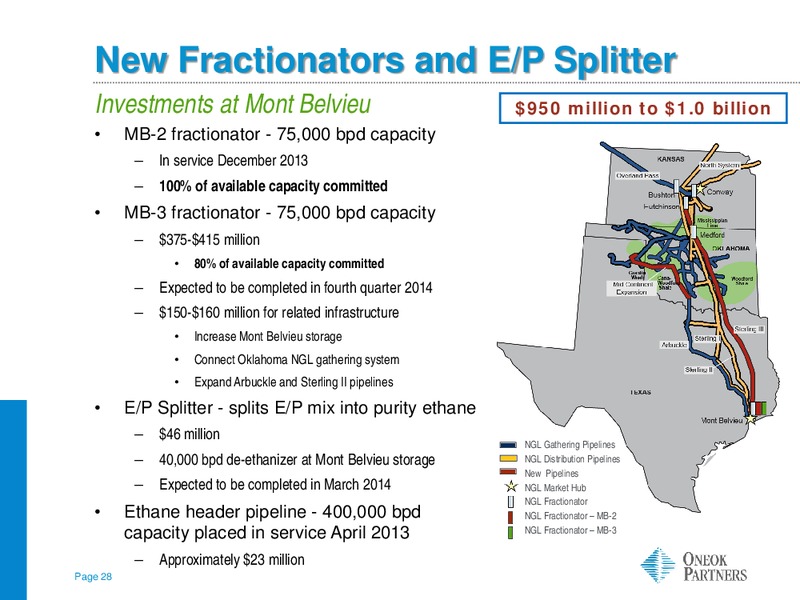 Morgan Stanley MLP Corporate Access – Oneok Inc. – slide 27