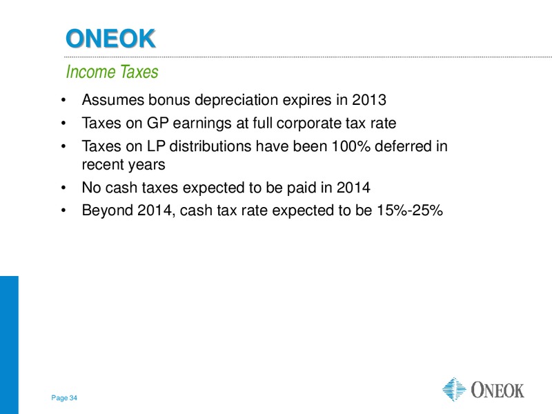 Morgan Stanley MLP Corporate Access – Oneok Inc. – slide 33