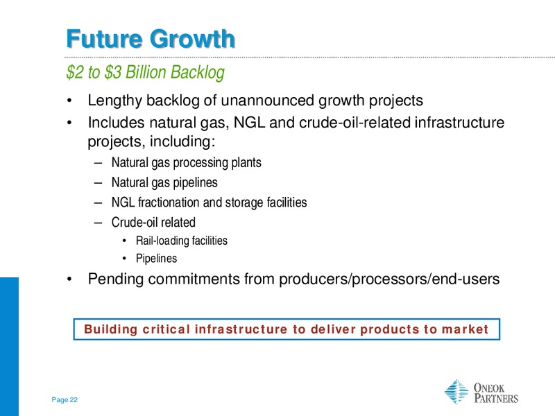American Gas Association Financial Forum 2013 – Oneok Inc. – slide 21