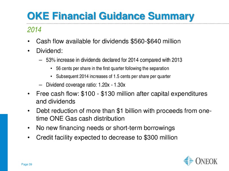 Wells Fargo 12th Annual MLP Pipeline Energy Conference – Oneok Inc. – slide 38