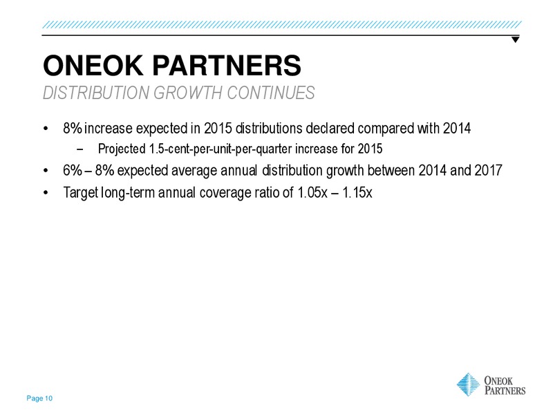 GOLDMAN SACHS GLOBAL ENERGY CONFERENCE – Oneok Partners, L.P. – slide 9
