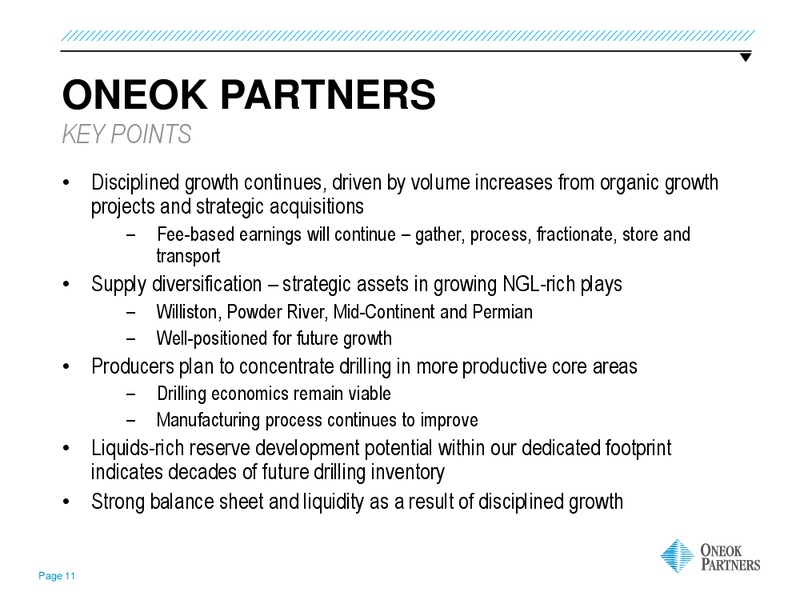 GOLDMAN SACHS GLOBAL ENERGY CONFERENCE – Oneok Partners, L.P. – slide 10