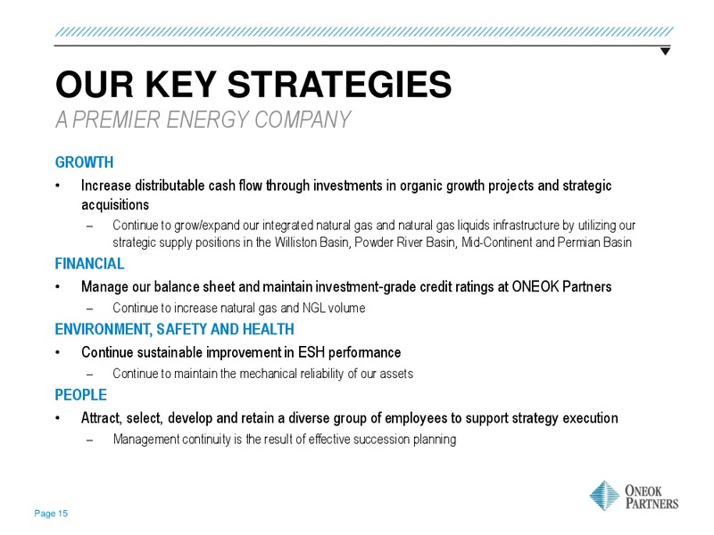 GOLDMAN SACHS GLOBAL ENERGY CONFERENCE – Oneok Partners, L.P. – slide 14