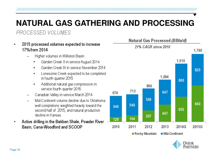 GOLDMAN SACHS GLOBAL ENERGY CONFERENCE – Oneok Partners, L.P. – slide 17
