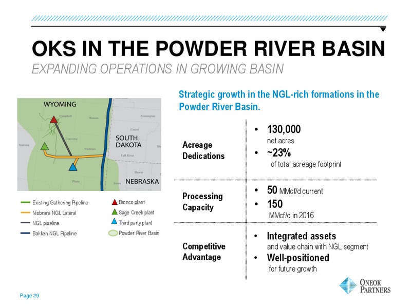GOLDMAN SACHS GLOBAL ENERGY CONFERENCE – Oneok Partners, L.P. – slide 28