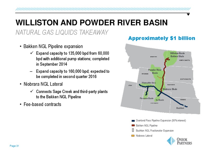 GOLDMAN SACHS GLOBAL ENERGY CONFERENCE – Oneok Partners, L.P. – slide 30