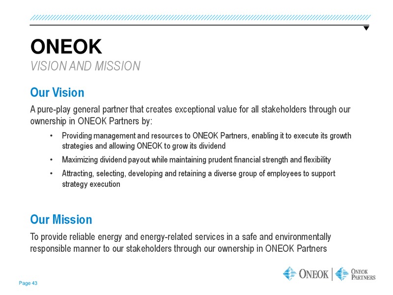 GOLDMAN SACHS GLOBAL ENERGY CONFERENCE – Oneok Partners, L.P. – slide 42