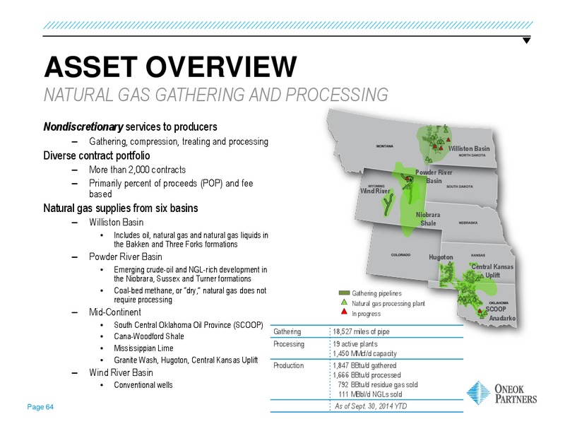 GOLDMAN SACHS GLOBAL ENERGY CONFERENCE – Oneok Partners, L.P. – slide 63