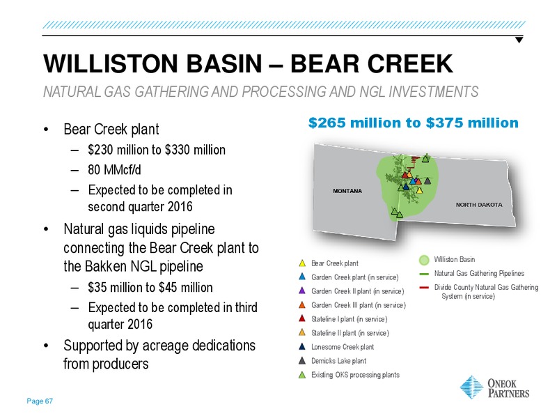 GOLDMAN SACHS GLOBAL ENERGY CONFERENCE – Oneok Partners, L.P. – slide 66