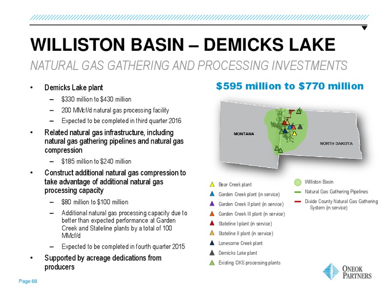 GOLDMAN SACHS GLOBAL ENERGY CONFERENCE – Oneok Partners, L.P. – slide 67