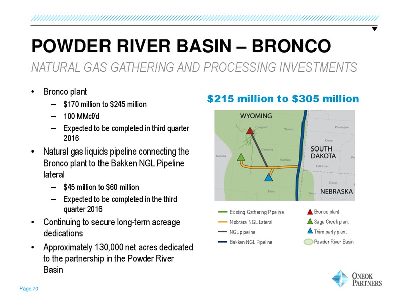 GOLDMAN SACHS GLOBAL ENERGY CONFERENCE – Oneok Partners, L.P. – slide 69