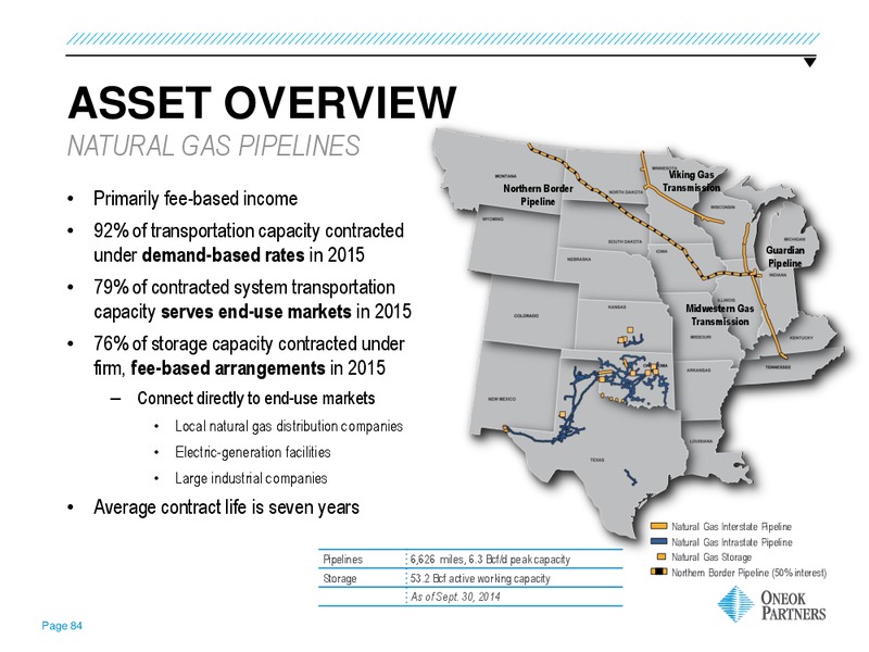 GOLDMAN SACHS GLOBAL ENERGY CONFERENCE – Oneok Partners, L.P. – slide 83