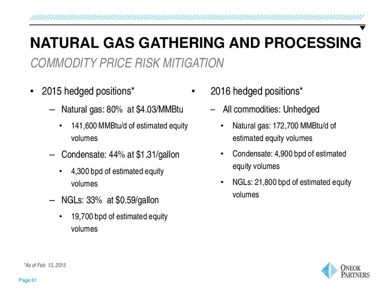 INVESTOR UPDATE – Oneok Partners, L.P. – slide 60