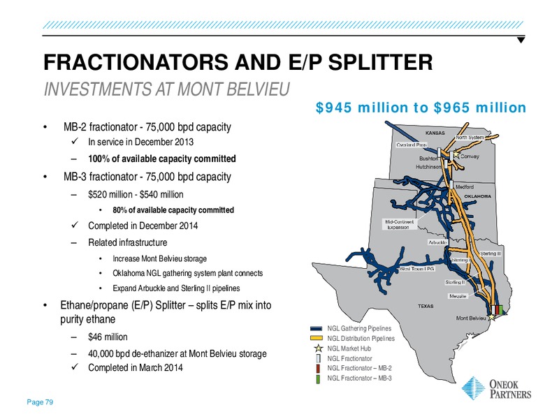 INVESTOR UPDATE – Oneok Partners, L.P. – slide 78