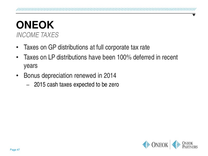 INVESTOR UPDATE – Oneok Partners, L.P. – slide 46