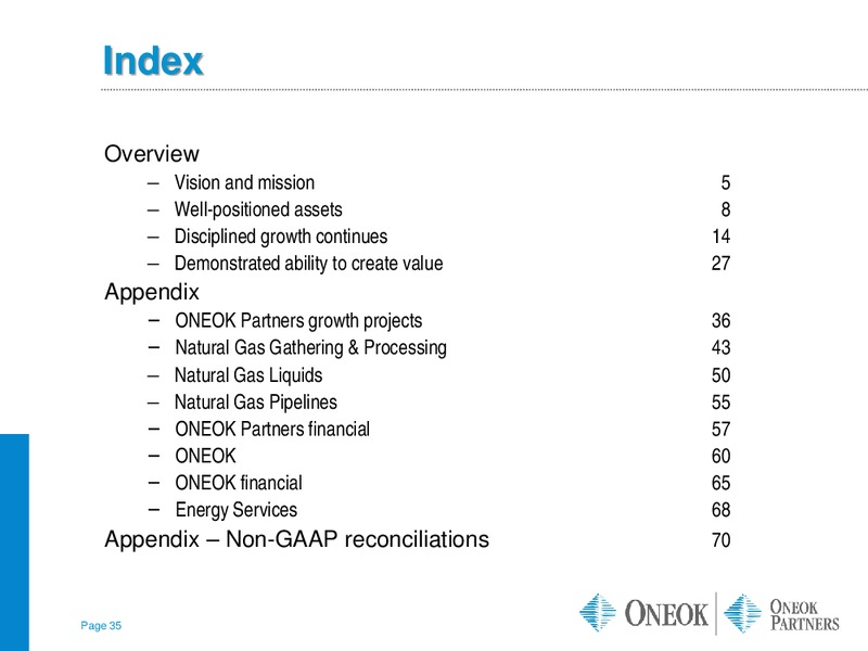 JP Morgan Energy Infrastructure – Oneok Partners, L.P. – slide 34