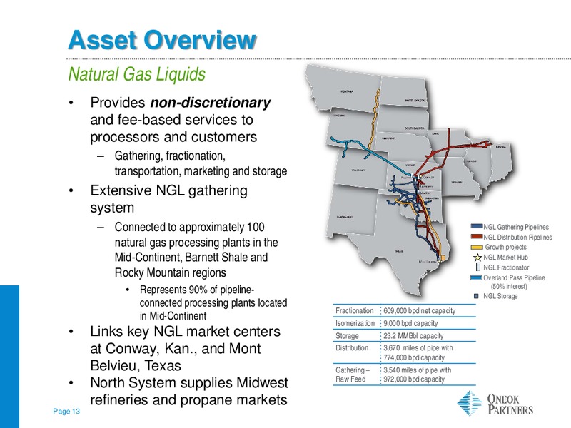 CREDIT SUISSE MLP AND ENERGY LOGISTICS CONFERENCE – Oneok Partners, L.P. – slide 12