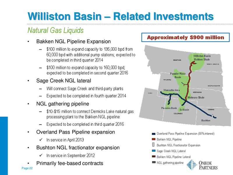 Tuohy Brothers Natural Gas Infrastructure – Oneok Partners, L.P. – slide 21