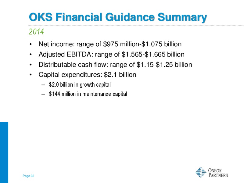 Tuohy Brothers Natural Gas Infrastructure – Oneok Partners, L.P. – slide 31