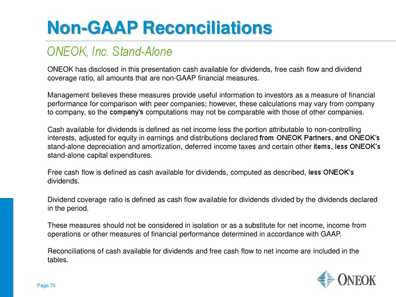 Tuohy Brothers Natural Gas Infrastructure – Oneok Partners, L.P. – slide 69