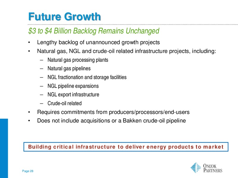 Citi MLPMidstream Infrastructure Conference – Oneok Partners, L.P. – slide 27