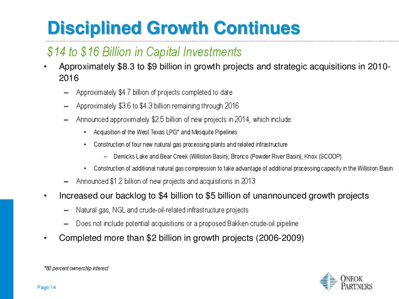 Jefferies 22014 Global Energy Conference – Oneok Partners, L.P. – slide 13