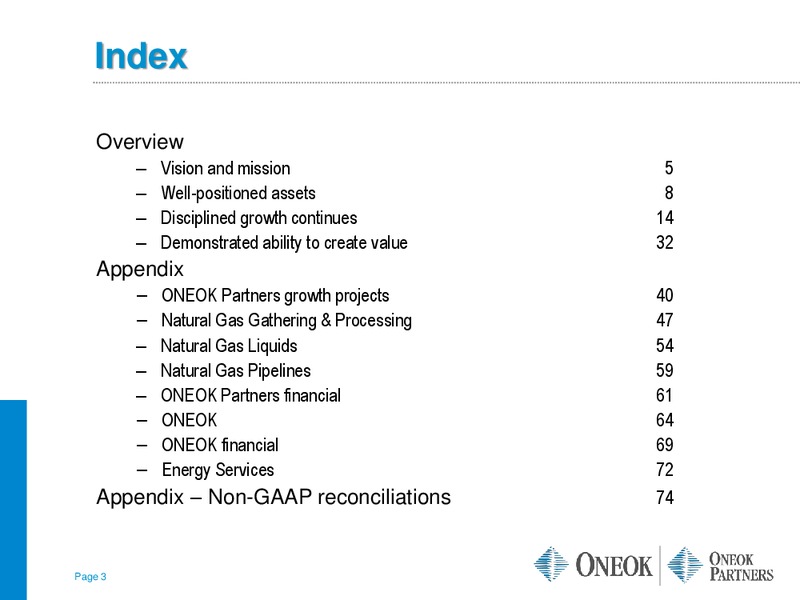 RBC Capital Markets MLP Conference – Oneok Partners, L.P. – slide 2